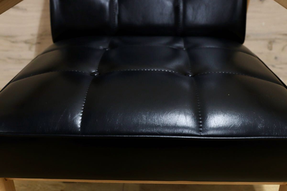 GMJK159○カリモク60 Kチェア 1シーター W36260 スタンダードブラック ビーチ材 国産家具 展示品