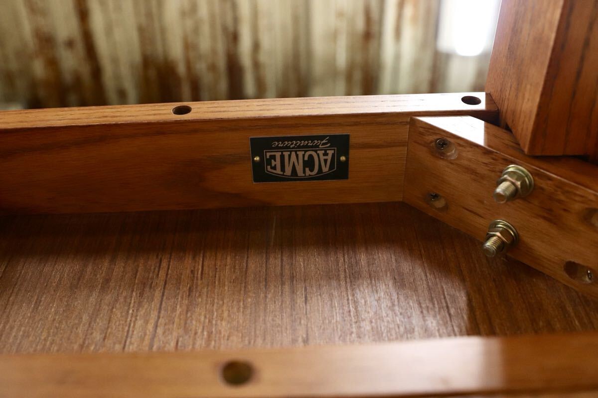 GMJK240○ACME Furniture / アクメファニチャー WARNER DINING TABLE-S ダイニングテーブル オーク材 ヘリンボーン 定価約11万円 展示品