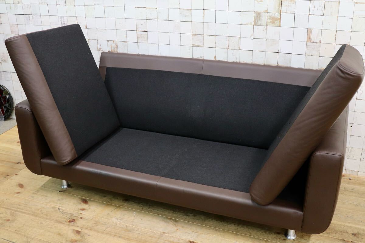 GMJK223○EKORNES / エコーネス Stressless Emma E200 2人掛けソファ パロマレザー ブラウン ノルウェー家具 定価約51.3万円
