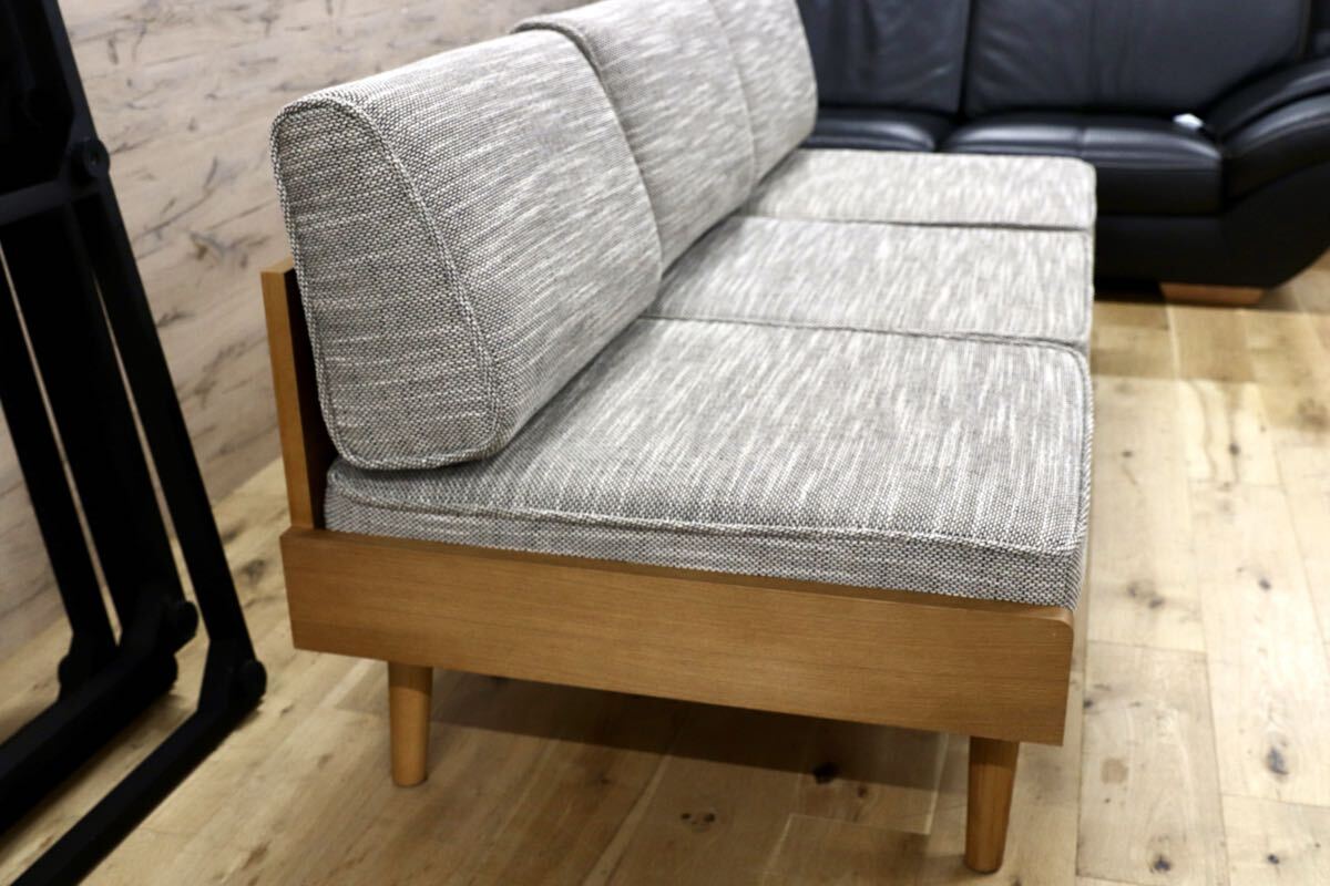 GMJK254○unico / ウニコ ALBERO アルベロ カバーリングソファ 3シーター チーク 北欧スタイル 定価約13万円 2025年製 未使用B品