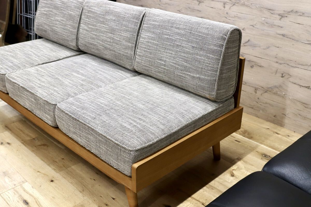 GMJK254○unico / ウニコ ALBERO アルベロ カバーリングソファ 3シーター チーク 北欧スタイル 定価約13万円 2025年製 未使用B品