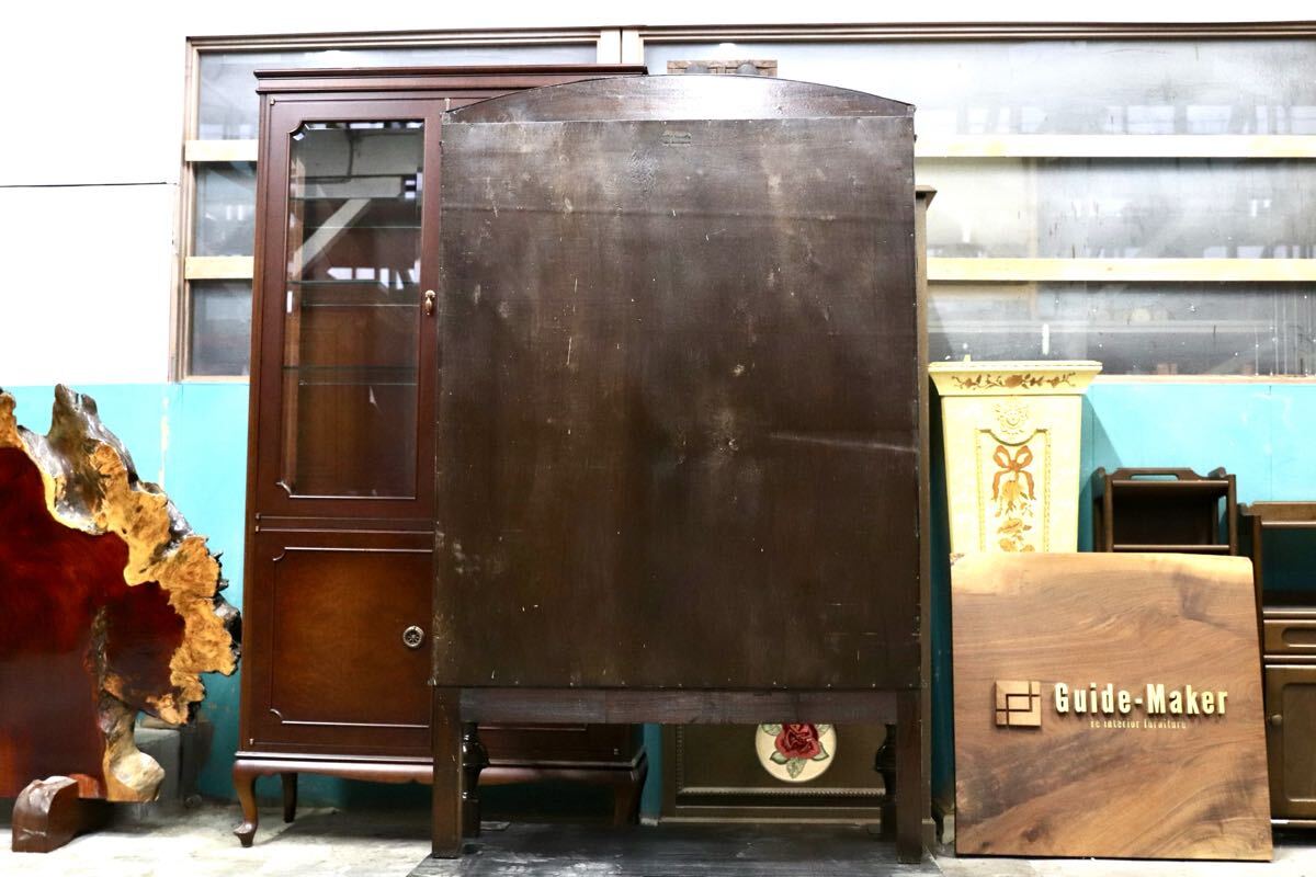 GMJS238○Lloyd’s Antiques / ロイズ・アンティークス 英国アンティーク オーク材 キャビネット ディスプレイキャビネット 約40万 稀少