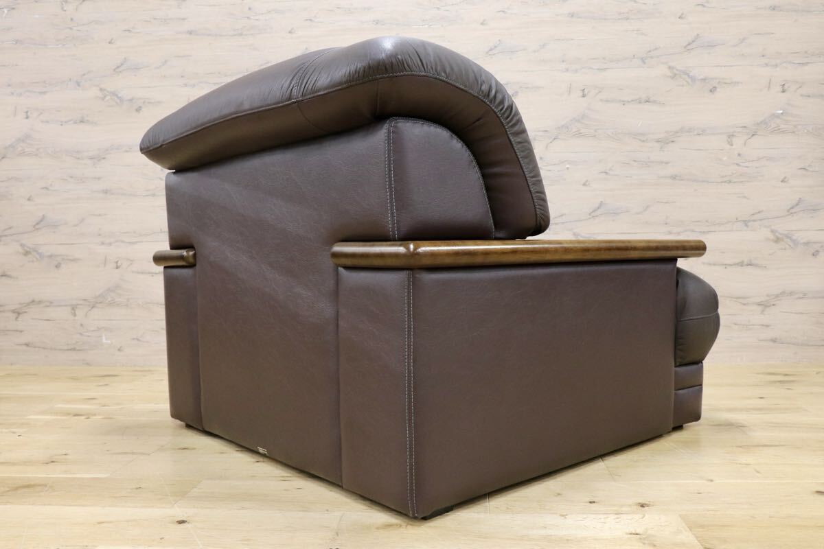 GMJH300A○maruni / マルニ 1人掛けソファ シングルソファ 1pソファ レザー モダン ヴィンテージ レトロ 国産家具