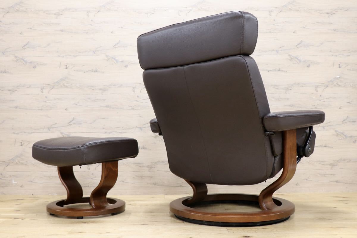 GMJN47○EKORNES / エコーネス ストレスレスチェア Taurus タウルス リクライニングチェア オットマン セット 北欧 ノルウェー 本革 希少