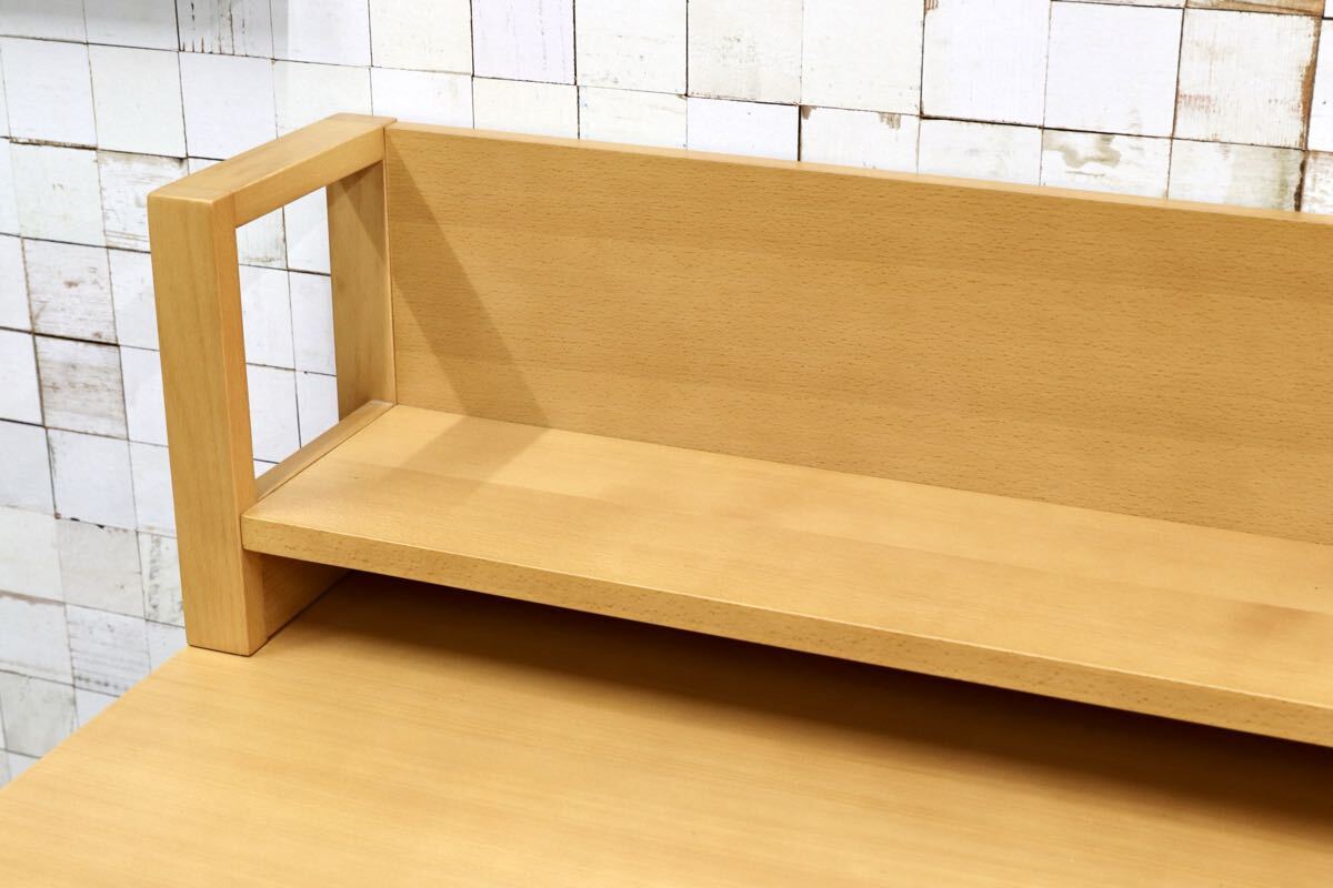 GMJK355○ACTUS / アクタス FIGLIO フィリオ デスク ビーチ材 学習机 ワークデスク 上置きシェルフ 2杯引き出し 北欧スタイル 廃番