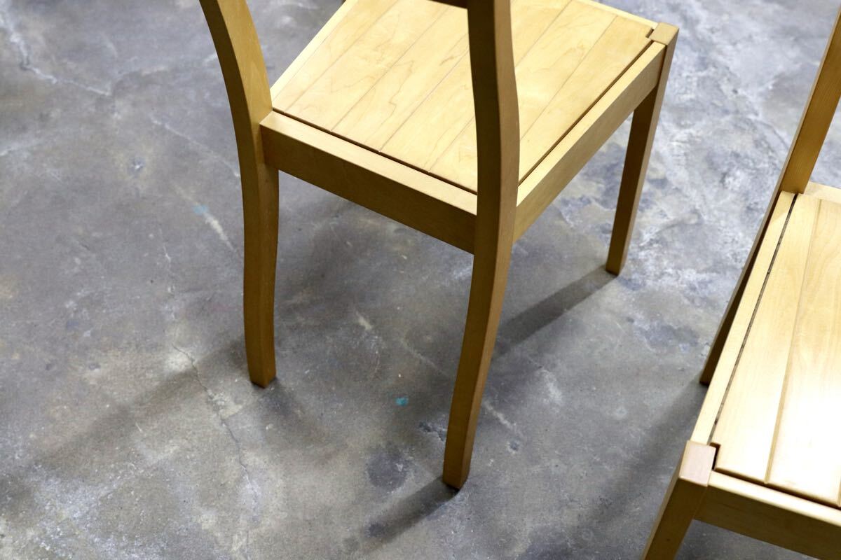 GMJK378B○LEGNATEC / レグナテック ダイニングチェア 4脚セット メープル材 シンプル ナチュラル 椅子 ヴィンテージ 北欧スタイル