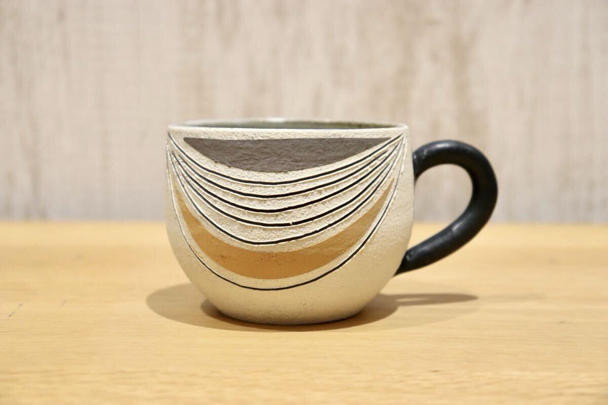 GMIO194B◯市野悟窯 丹波焼 ティーカップ 陶器 カップ 伝統工芸 市野哲次 丹波篠山 未使用