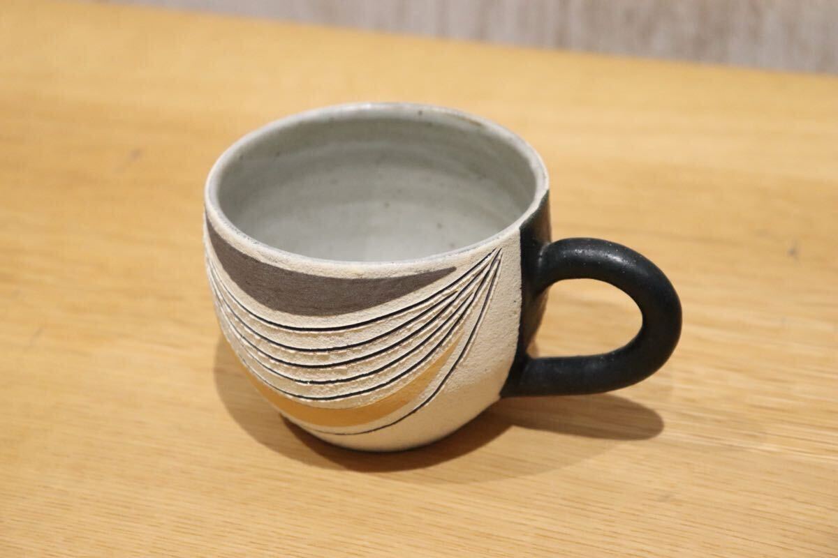 GMIO194A◯市野悟窯 丹波焼 ティーカップ 陶器 カップ 伝統工芸 市野哲次 丹波篠山 未使用