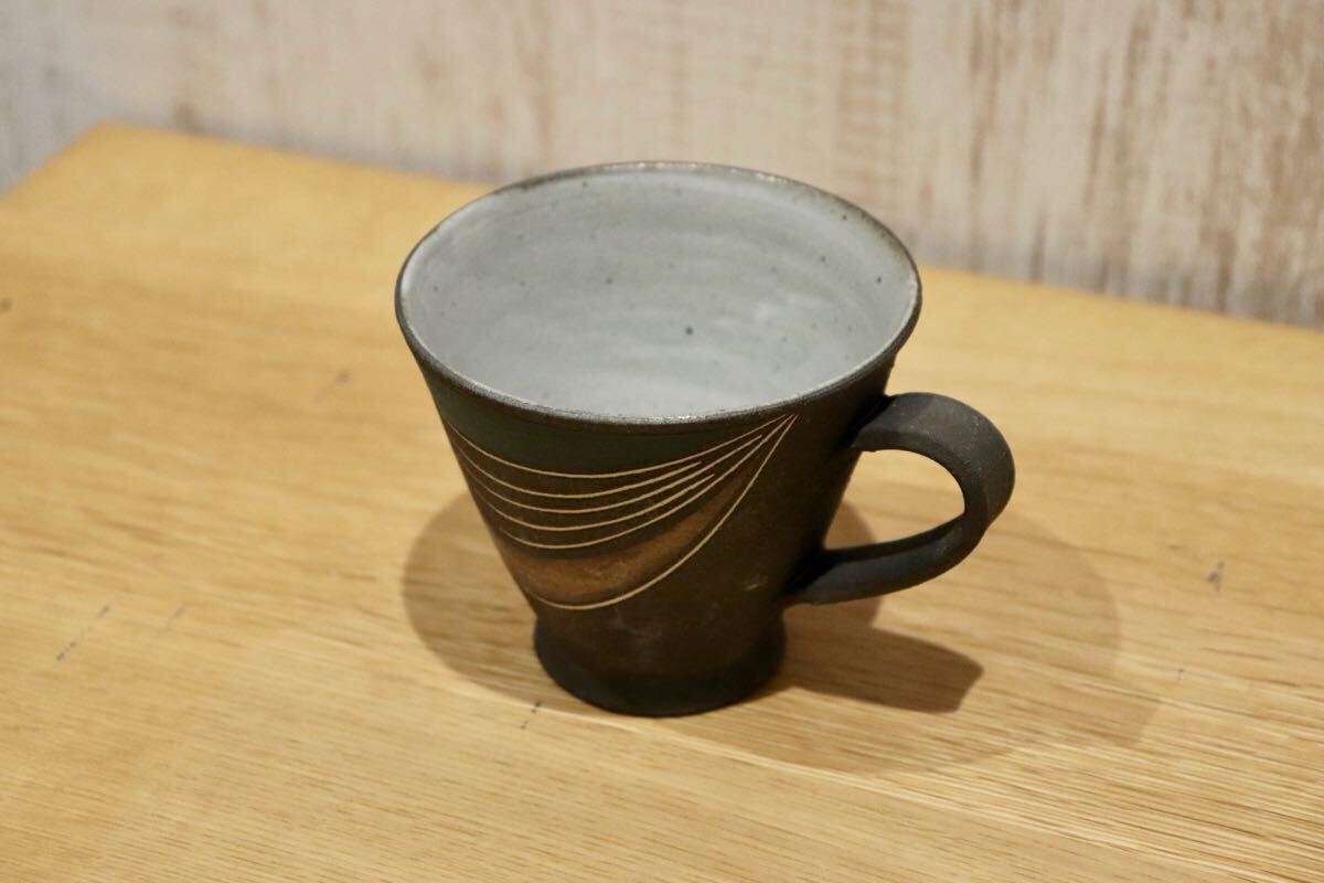 GMIO324A◯市野悟窯 丹波焼 マグカップ 陶器 カップ 伝統工芸 市野哲次 丹波篠山 未使用