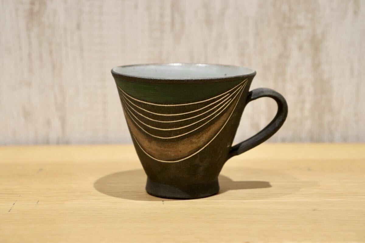 GMIO324A◯市野悟窯 丹波焼 マグカップ 陶器 カップ 伝統工芸 市野哲次 丹波篠山 未使用