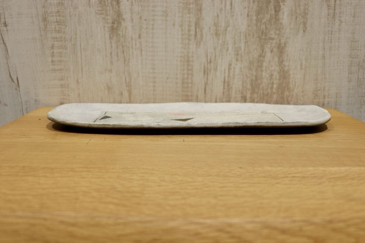 GMIO90B◯市野悟窯 丹波焼 長方皿 陶器 長皿 プレート 伝統工芸 市野哲次 丹波篠山 未使用