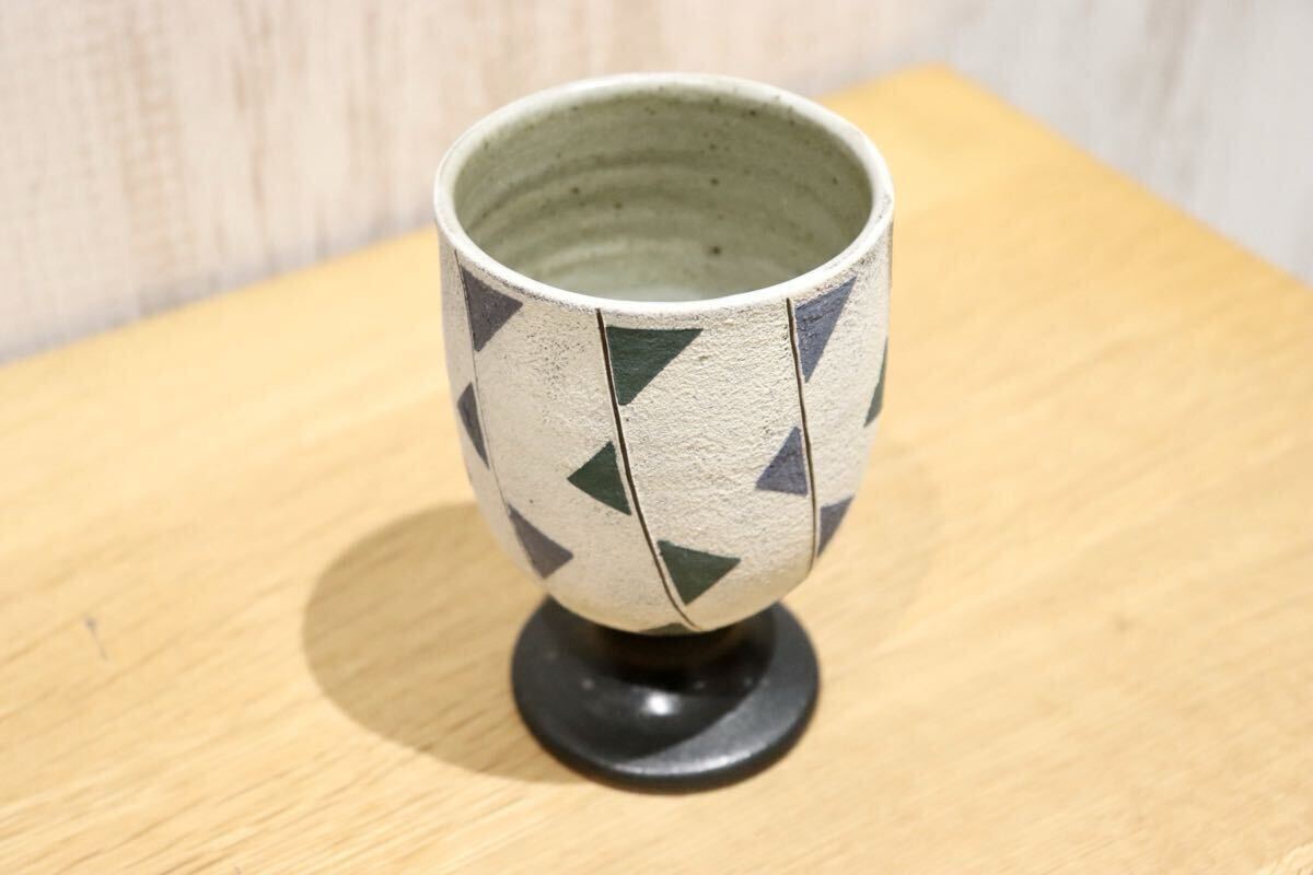 GMIO86A◯市野悟窯 丹波焼 ワインカップ 陶器 カップ 伝統工芸 市野哲次 丹波篠山 未使用