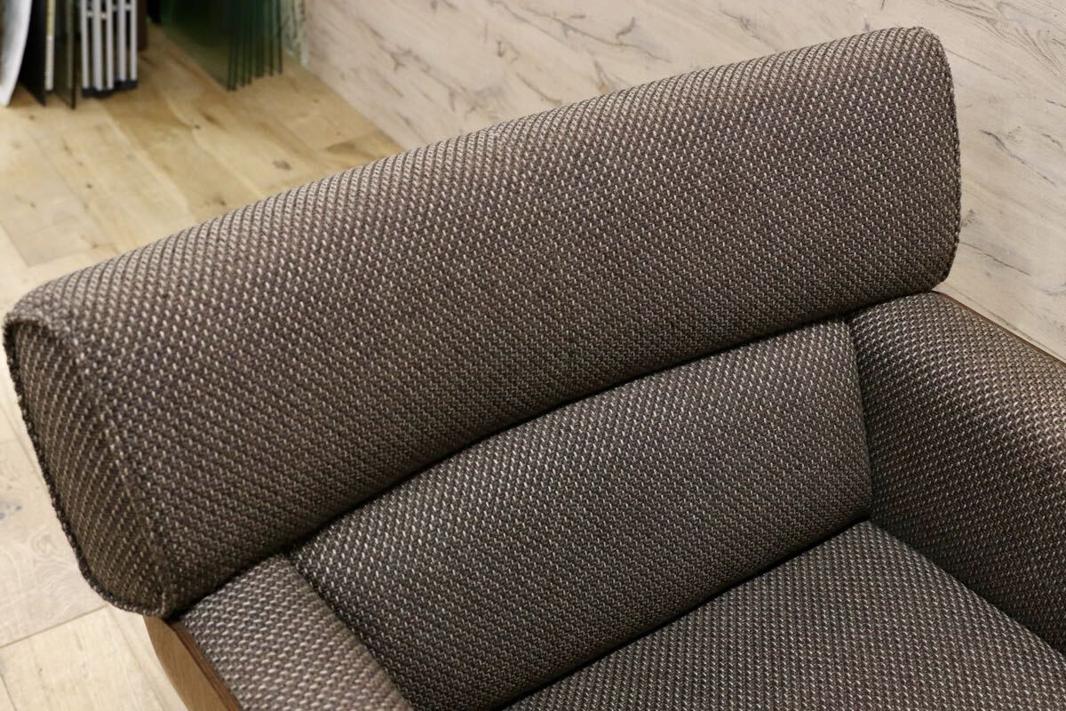 GMJK477A○FUJI FURNITURE / 冨士ファニチア Tapio タピオ ウォールナットカラー ラウンドソファ 中村曻 回転式 ファブリック 約23万