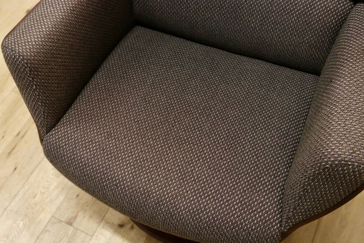 GMJK477A○FUJI FURNITURE / 冨士ファニチア Tapio タピオ ウォールナットカラー ラウンドソファ 中村曻 回転式 ファブリック 約23万
