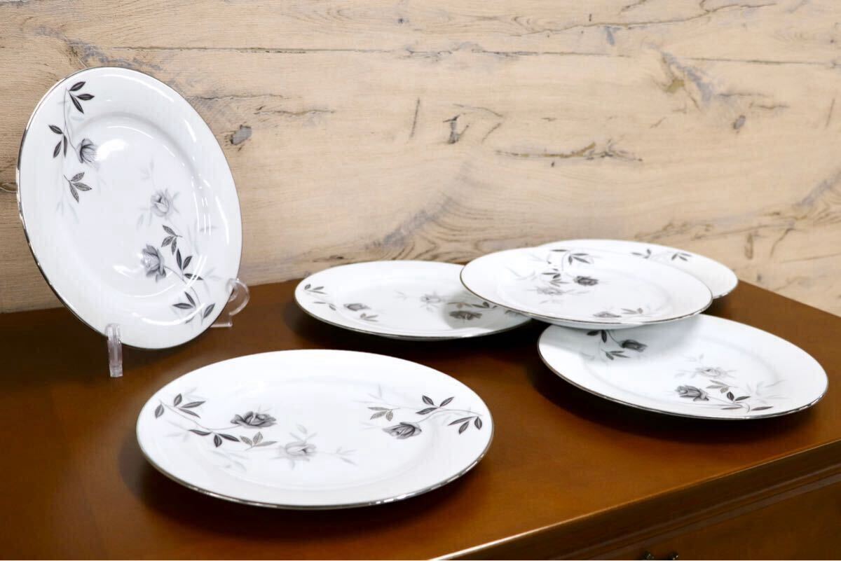 GMGS250○Noritake / ノリタケ オールド プレート 洋食器 花柄 食器 モダン 中皿 6枚セット