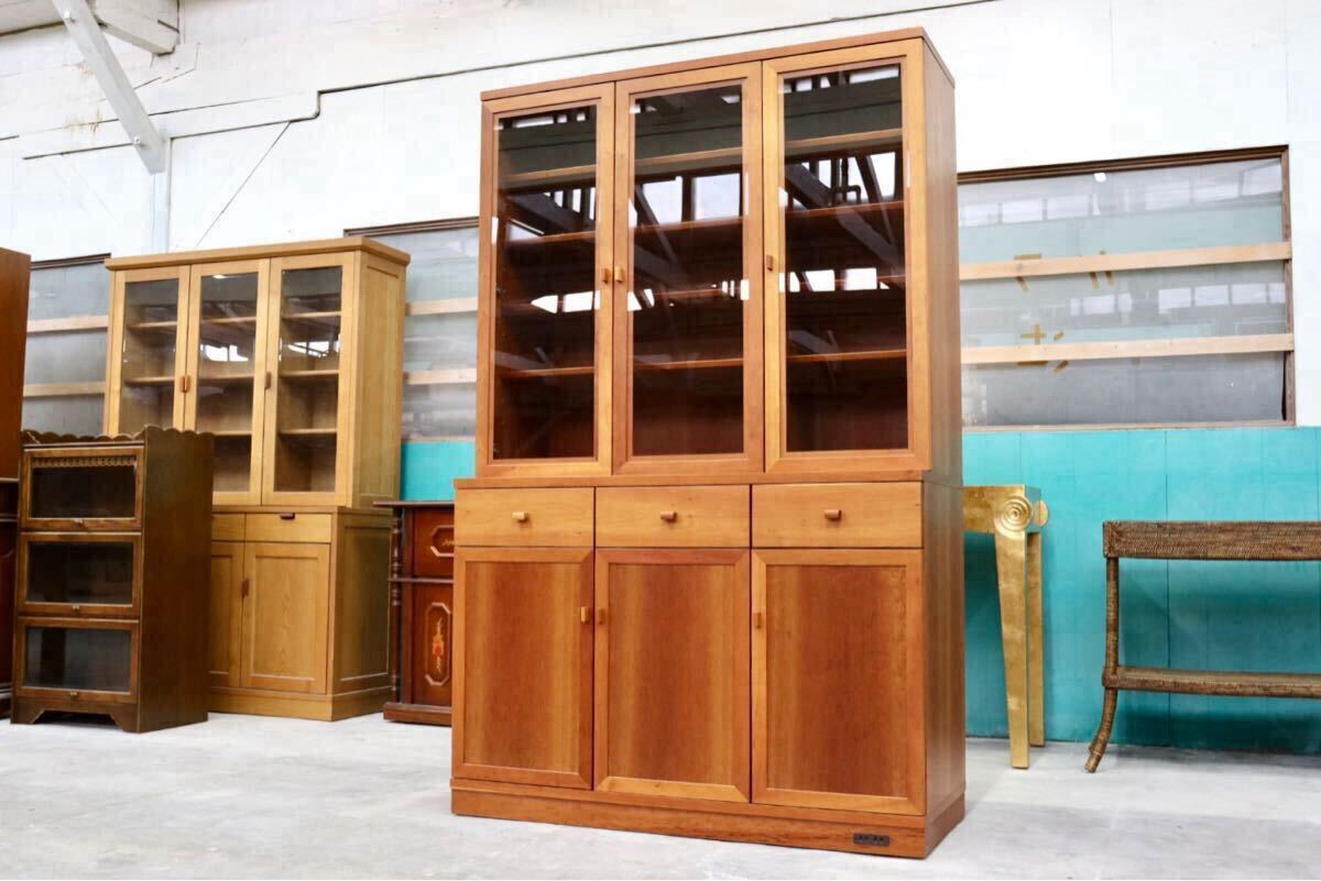 GMHH399○EARLY TIMESα / アーリータイムスアルファ エテルノ 食器棚 カップボード チェリー材 旭川家具 IDC大塚家具 約40万 展示品