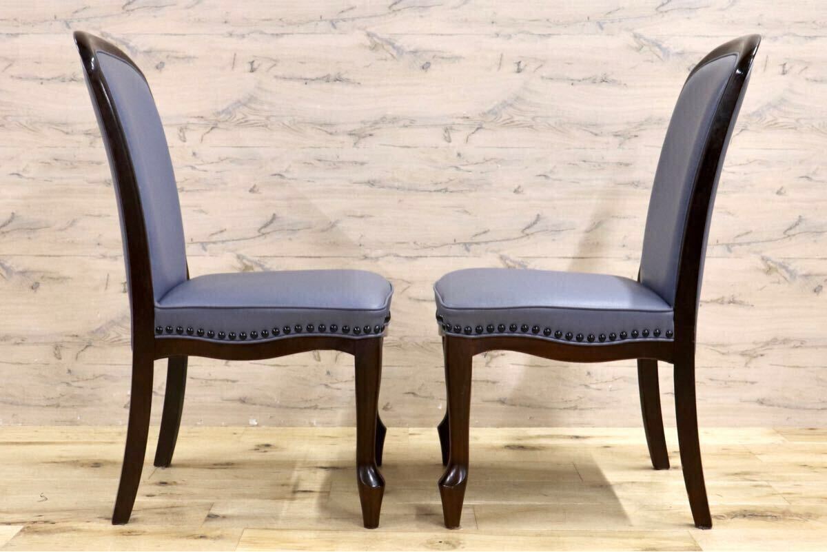 GMHK752B○maruni / マルニ ベルサイユ ダイニングチェア 2脚セット アームレスチェア 椅子 鋲打 猫脚 ロココ クラシカル モダン