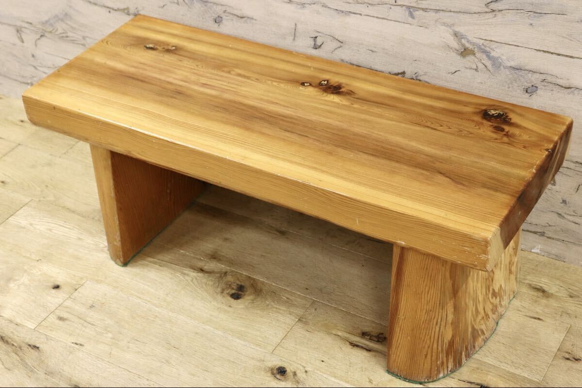 GMIH212○工房家具 杉無垢材 ベンチ 腰掛け 椅子 スツール 飾り台 和家具 和モダン アンティーク レトロ 古民家