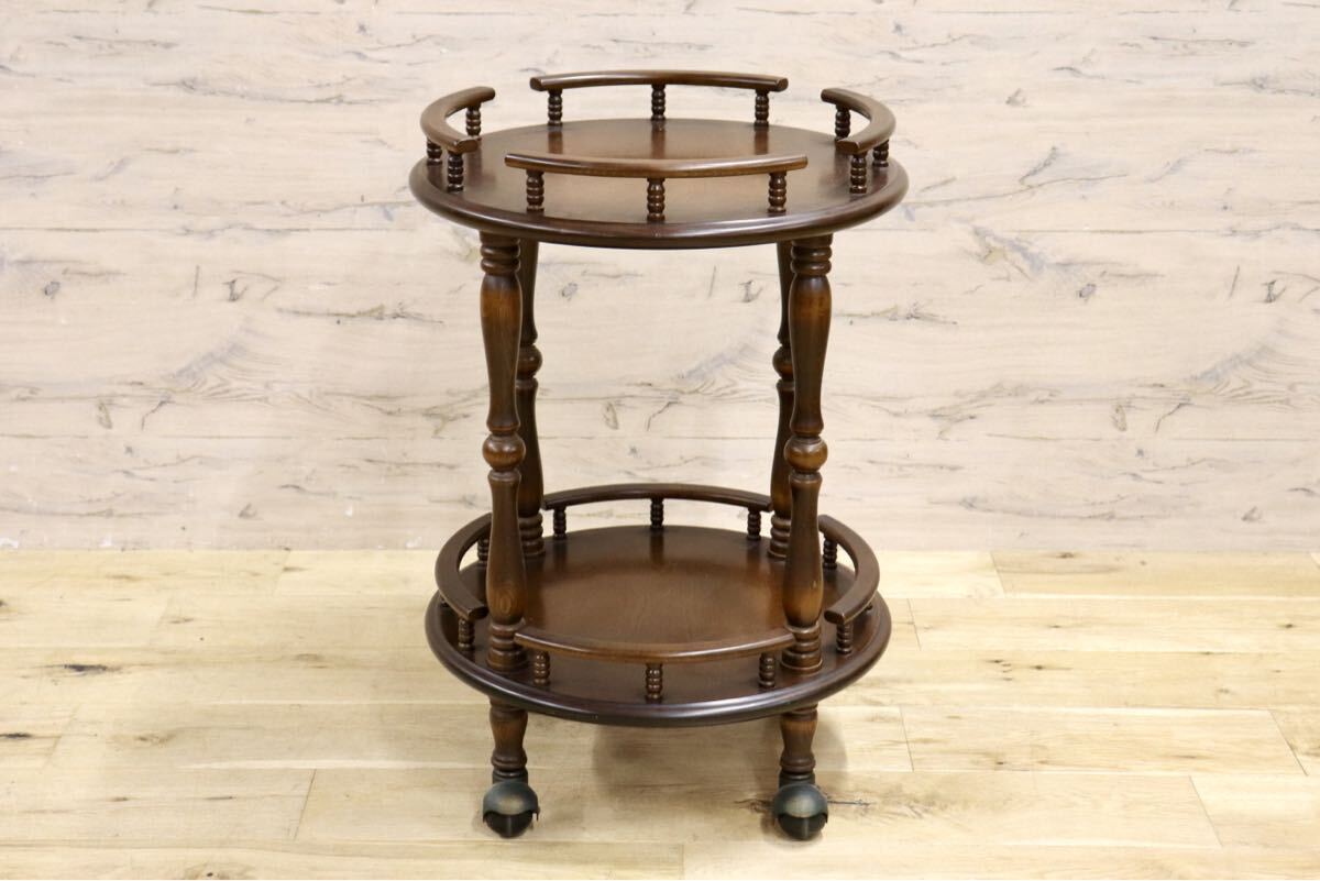 GMIK645○飛騨産業 / HIDA キツツキ キッチンワゴン ティーワゴン トロリー クラシック レトロ アンティーク ヴィンテージ 国産家具