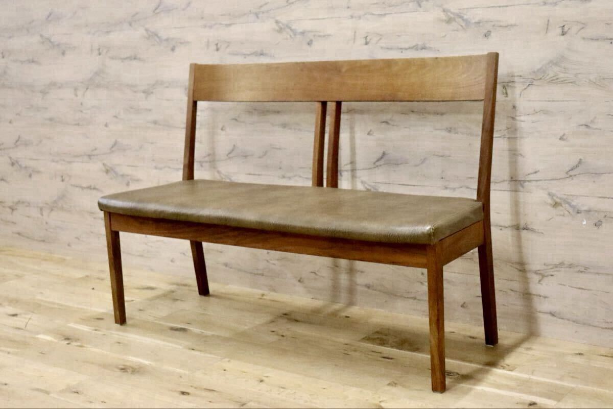 GMIH225○ダイニングチェア ベンチ 長椅子 木製フレーム 合皮 レザー 北欧スタイル ナチュラル シンプルモダン