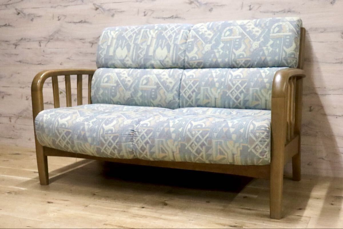 GMIH444A○maruni / マルニ 地中海 2人掛けソファ ラブソファ 2シーター アームソファ ファブリック ヴィンテージ レトロ