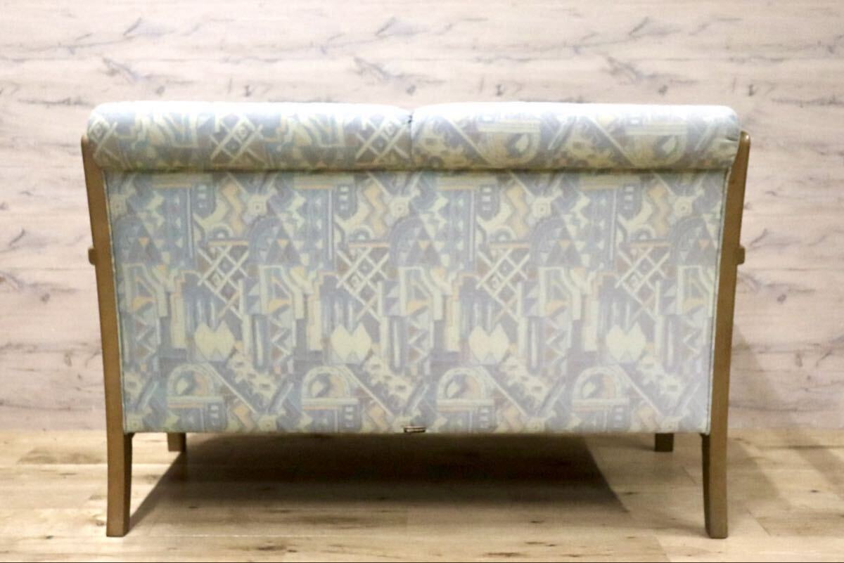 GMIH444A○maruni / マルニ 地中海 2人掛けソファ ラブソファ 2シーター アームソファ ファブリック ヴィンテージ レトロ