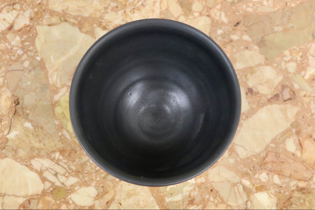 GMJK371AG〇京焼 瑞穂窯 国領寿人 天目茶碗 共箱 茶道具 茶碗 未使用