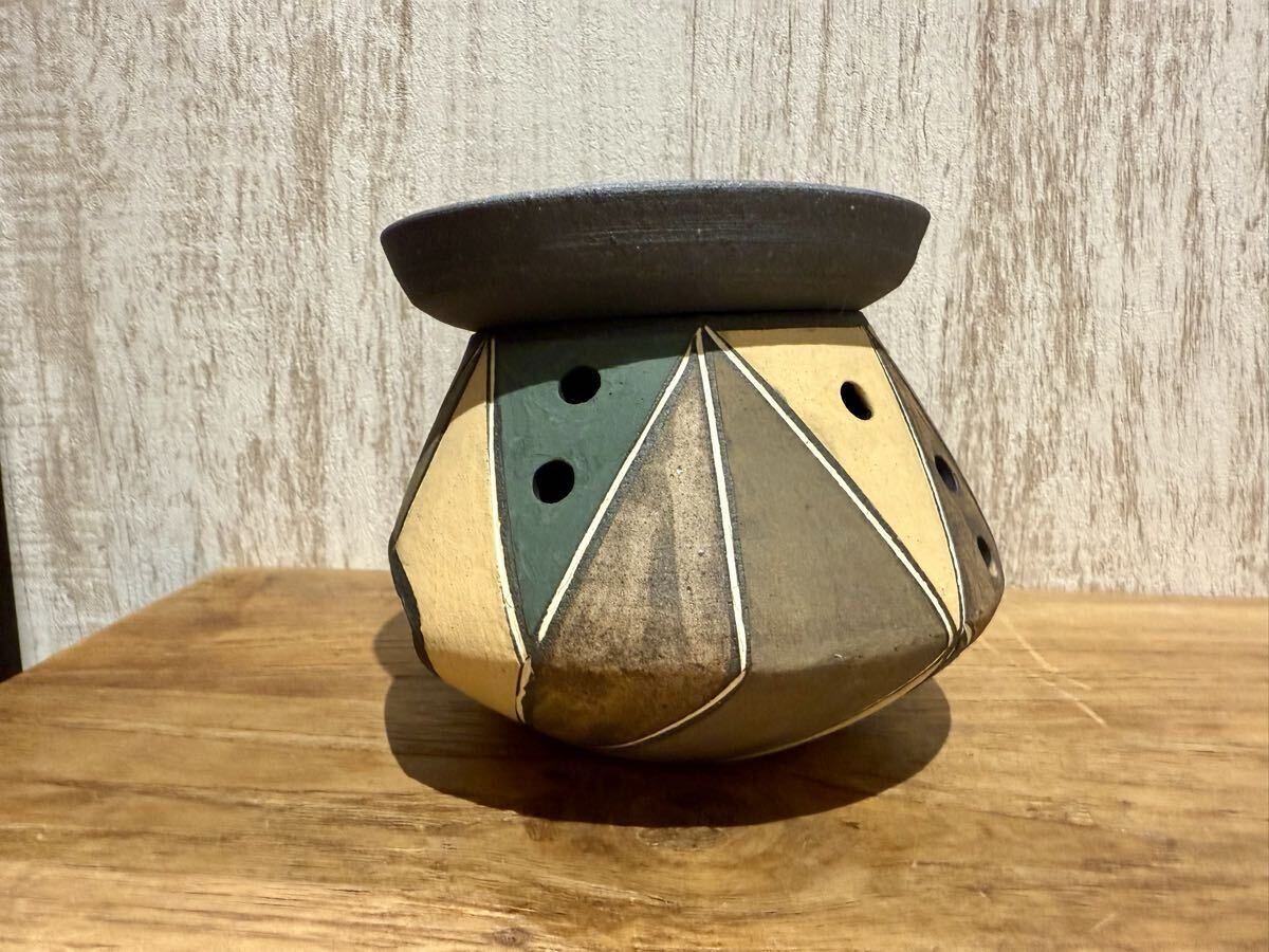 GMIO83○市野悟窯 丹波焼 茶香炉 陶器 工芸品 香炉 市野悟 市野哲次 丹波篠山 未使用