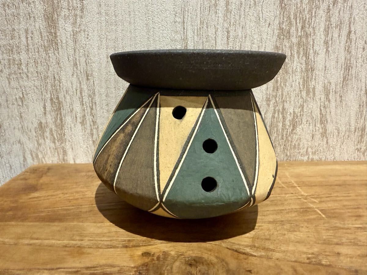GMIO83○市野悟窯 丹波焼 茶香炉 陶器 工芸品 香炉 市野悟 市野哲次 丹波篠山 未使用