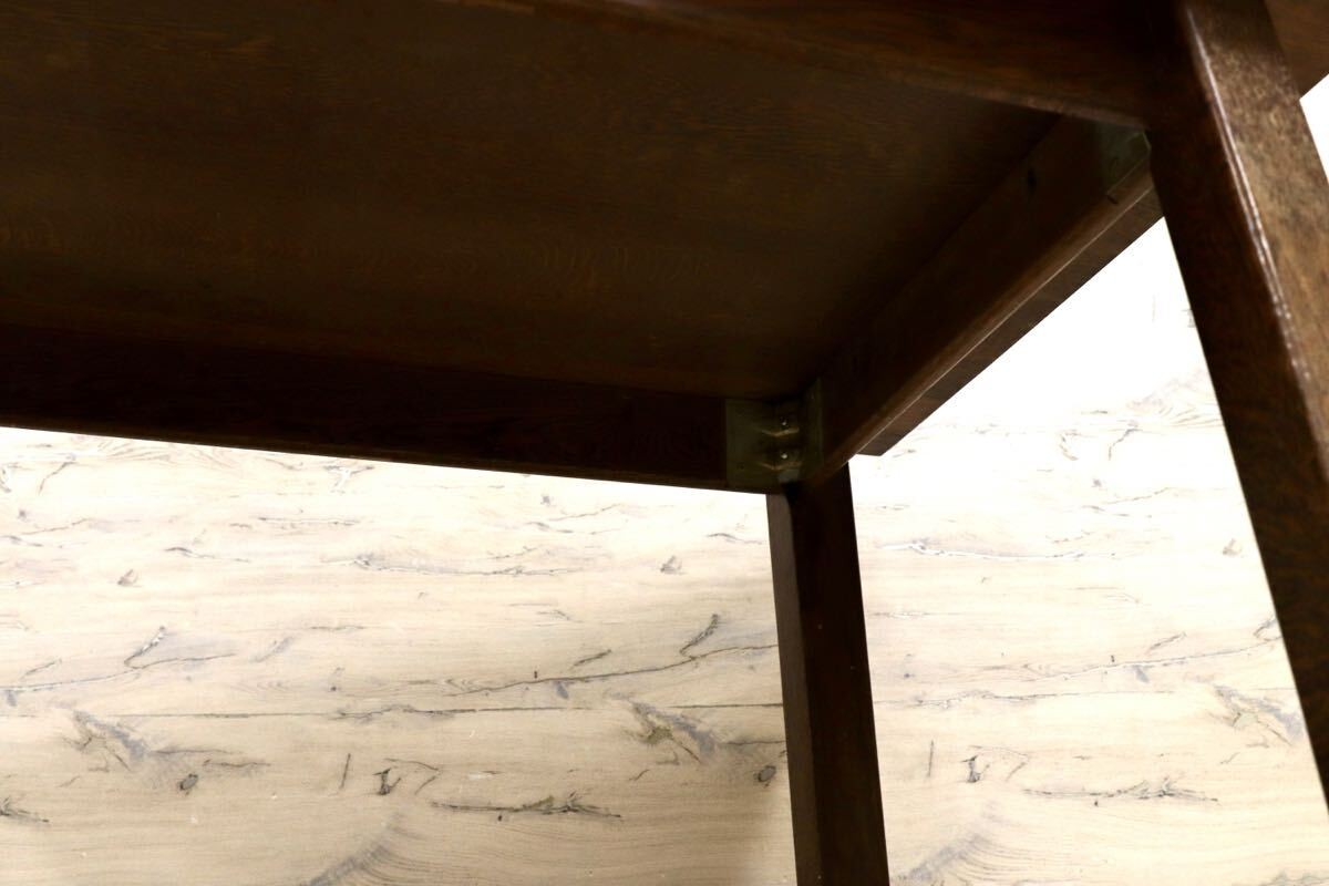 GMIK733○オランダ製 ダッチカントリースタイル ダイニングテーブル 食卓テーブル オーク無垢材 机 店舗什器 ヴィンテージ 作業台