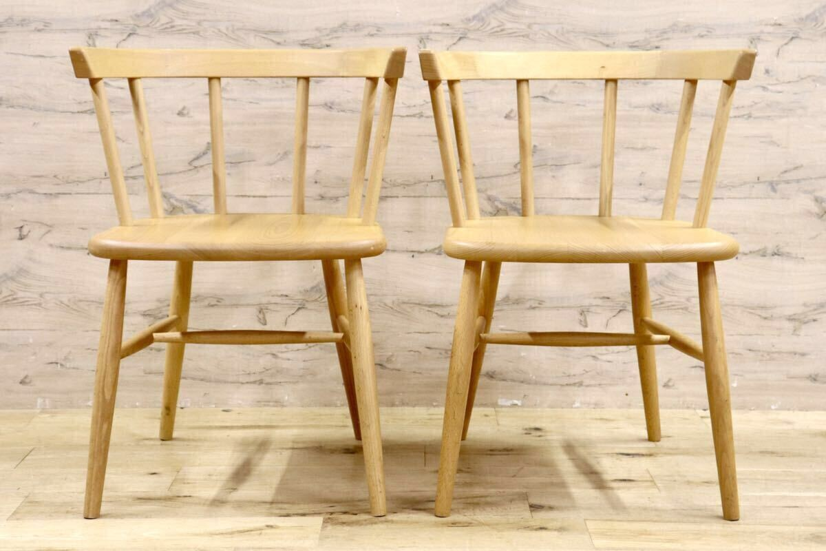 GMIH263E○KINOSHITA / キノシタ calore ダイニングチェア 2脚セット セミアームチェア 椅子 シンプル ナチュラル 木製家具 北欧スタイル.