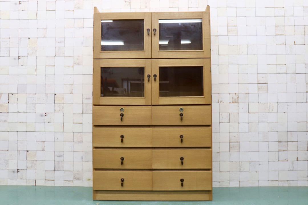 GMGT37○北欧スタイル キャビネット チェスト 飾り棚 整理タンス リビングボード 収納家具 タモ材 シンプル ナチュラル モダン