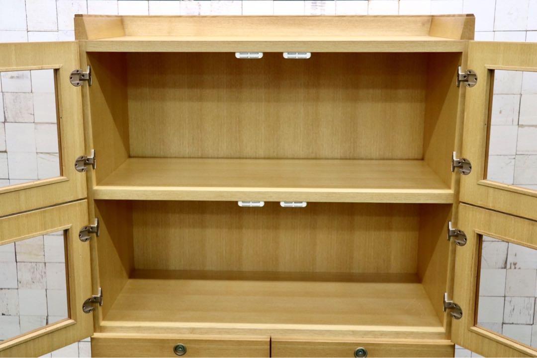 GMGT37○北欧スタイル キャビネット チェスト 飾り棚 整理タンス リビングボード 収納家具 タモ材 シンプル ナチュラル モダン