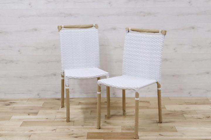 GMDNM78G○CHERRY FURNITURE / チェリー 桜屋工業 ダイニングチェア 椅子 リビング ガーデン兼用 展示未使用品 2脚セット
