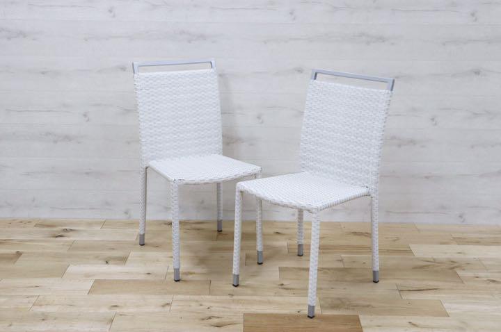 GMDNM78W○CHERRY FURNITURE / チェリー 桜屋工業 ダイニングチェア 椅子 リビング ガーデン兼用 展示未使用品 2脚セット