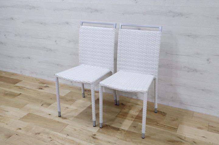 GMDNM78W○CHERRY FURNITURE / チェリー 桜屋工業 ダイニングチェア 椅子 リビング ガーデン兼用 展示未使用品 2脚セット