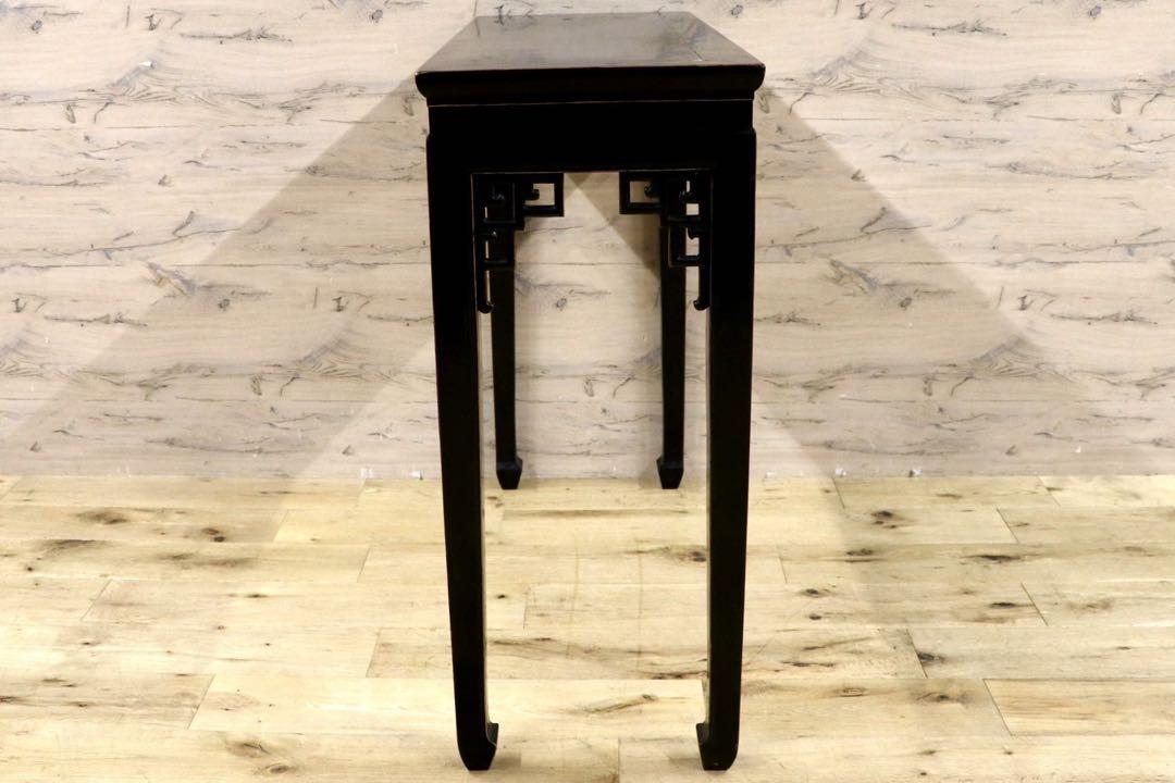 GMHK877○中国美術 アンティーク コンソール テーブル 花台 飾り台 オリエンタル 木製 民芸