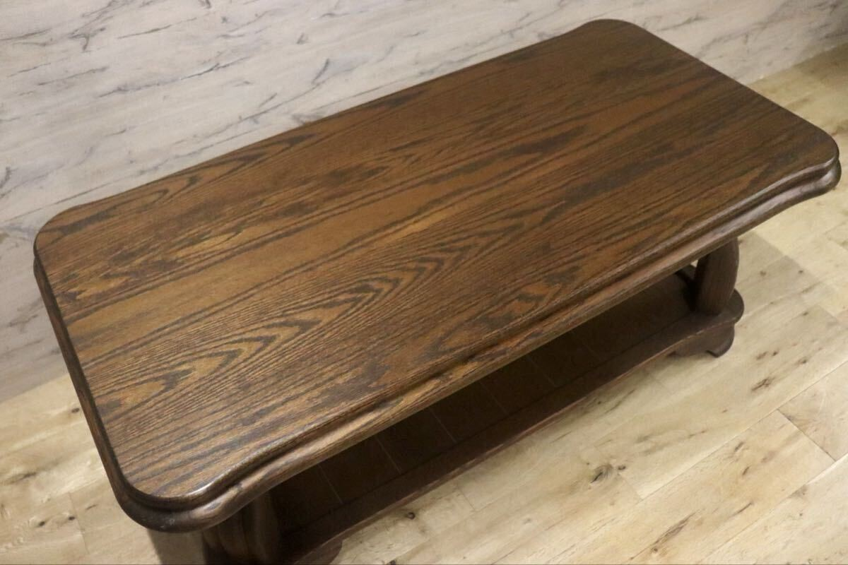 GMIH446A○オランダ ダッチカントリースタイル センターテーブル リビングテーブル オーク材 無垢 ヴィンテージ