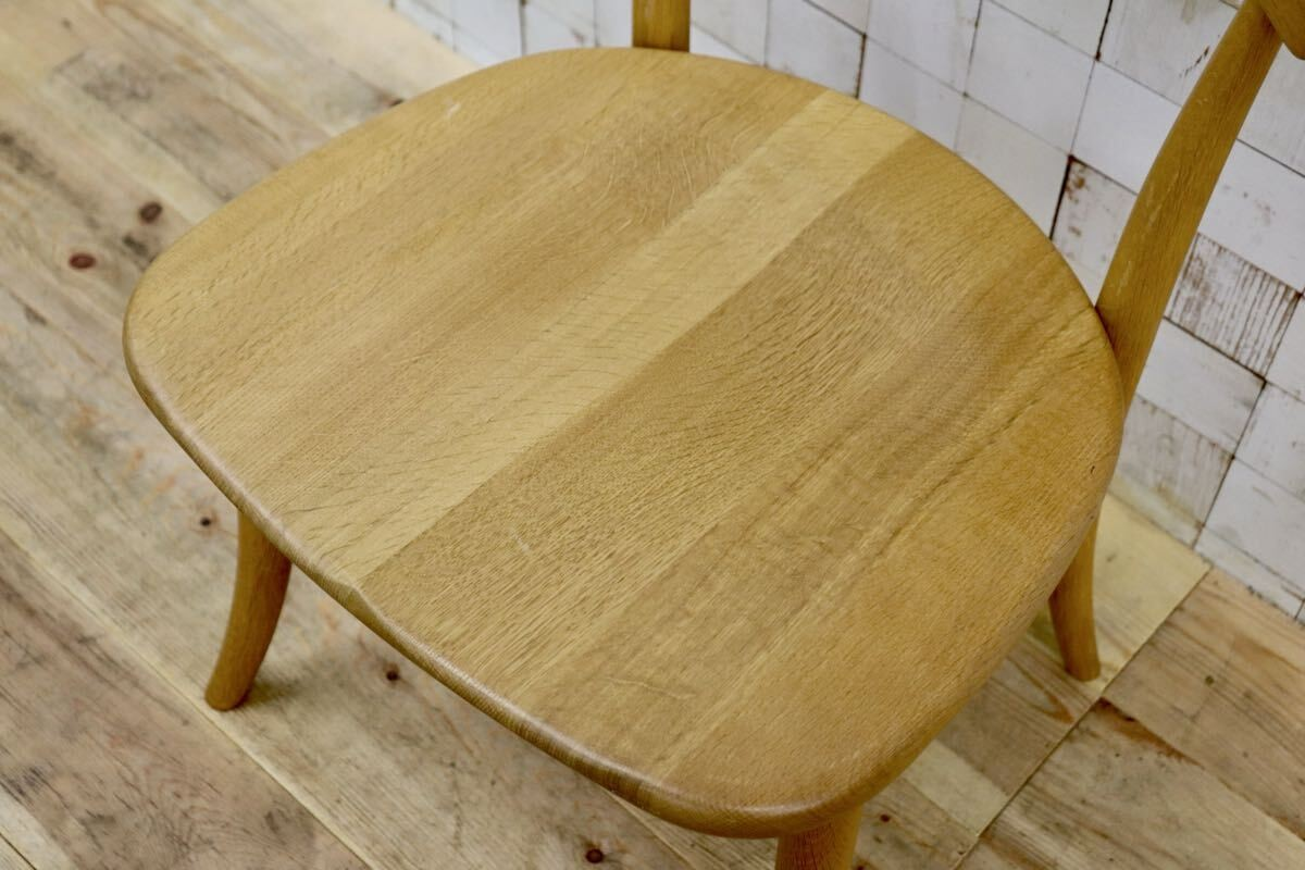 GMIS538B〇飛騨産業/ HIDA キツツキ CRESCENTクレセント ダイニングチェア 椅子オーク無垢材 定価約8.7万