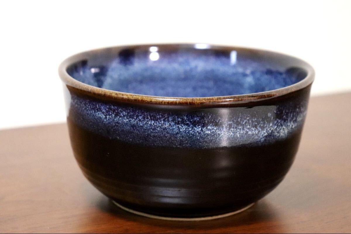 GMIO338○陶勝窯 丹波焼 黒乳目山かけ丼 市野勝 市野勝磯 陶器 工芸品 丹波篠山 未使用