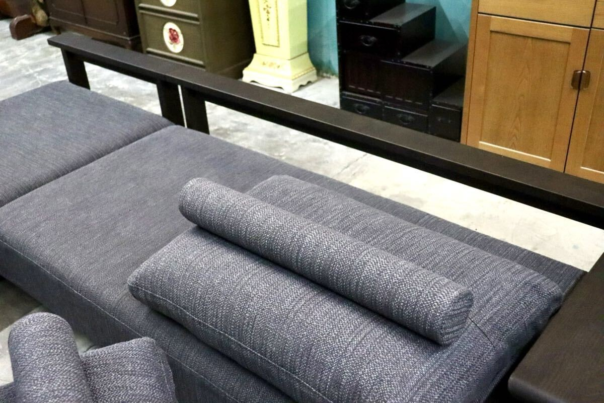 GMIK737○TAKUMI SOFA / 匠ソファ 利庵 LDカウチソファ コーナーソファ オットマン カバーリング アームテーブル シラカワ 定価約122万