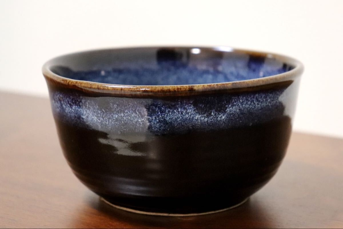 GMIO338○陶勝窯 丹波焼 黒乳目山かけ丼 市野勝 市野勝磯 陶器 工芸品 丹波篠山 未使用