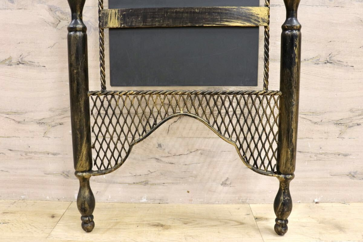 GMIK570B○アンティーク調 アイアン ウォールミラー 鏡 壁掛けミラー 姿見 壁掛け鏡 クラシック ゴシック 薔薇 インテリア