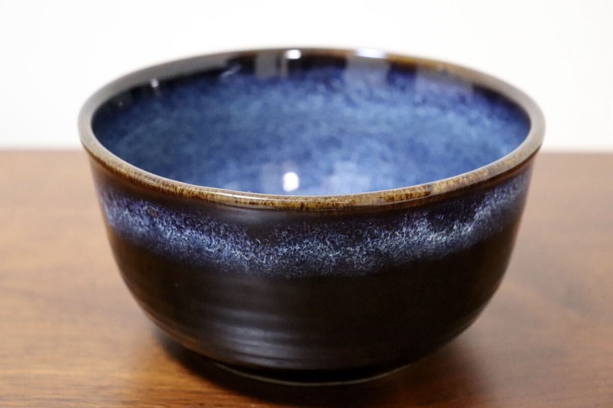 GMIO338○陶勝窯 丹波焼 黒乳目山かけ丼 市野勝 市野勝磯 陶器 工芸品 丹波篠山 未使用