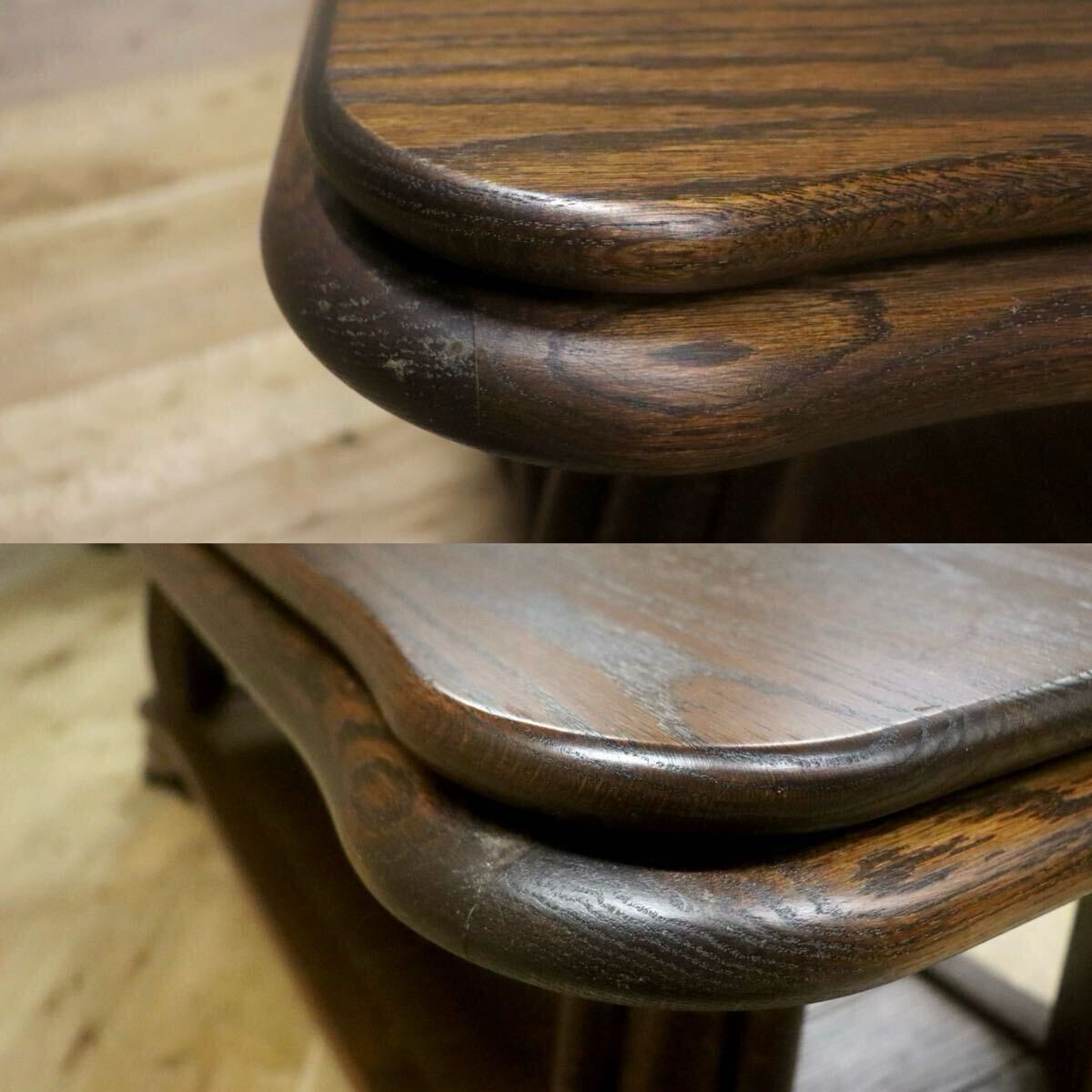 GMIH446A○オランダ ダッチカントリースタイル センターテーブル リビングテーブル オーク材 無垢 ヴィンテージ