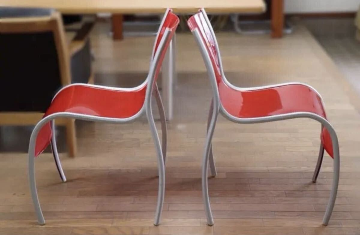 GMFS5K○Kartell / カルテル FPEチェア RonArad ロン・アラッド スタッキングチェア ダイニングチェア 椅子 2脚セット 定価約11.4万