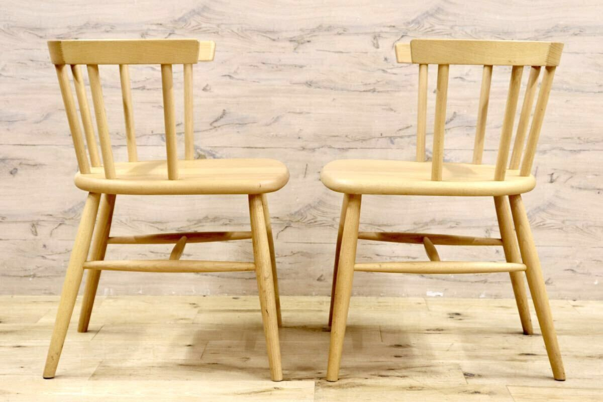 GMIH263E○KINOSHITA / キノシタ calore ダイニングチェア 2脚セット セミアームチェア 椅子 シンプル ナチュラル 木製家具 北欧スタイル.