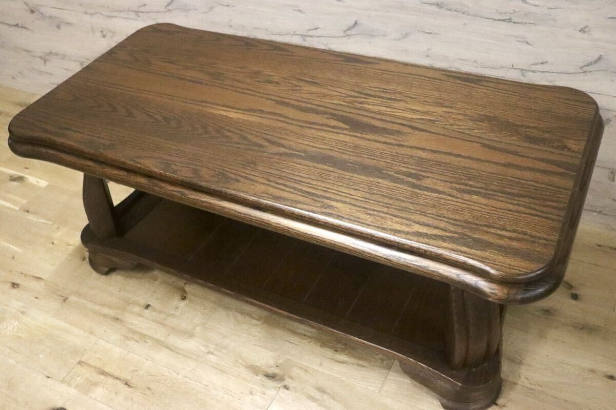 GMIH446A○オランダ ダッチカントリースタイル センターテーブル リビングテーブル オーク材 無垢 ヴィンテージ