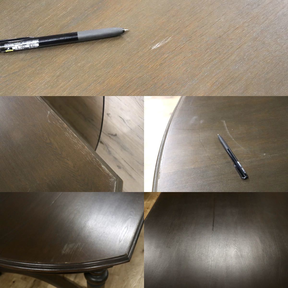 GMFS412○神戸家具 洋家具 ダイニングテーブル 食卓テーブル 楢材 無垢 クラシック ヴィンテージ 作業台 店舗什器