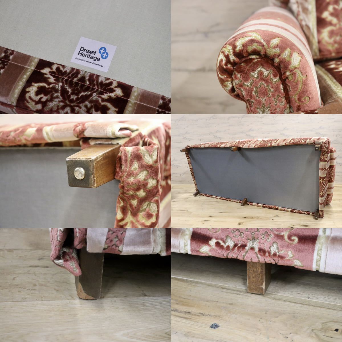 GMFS410○DREXEL HERITAGE / ドレクセルヘリテイジ 3人掛けソファ トリプルソファ USA 最高級 クラシック 定価約130万 美品